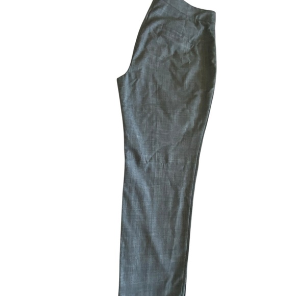 ZARA Tailored Gray Plaid Slim-Fit Trousers - Picture 8 of 8